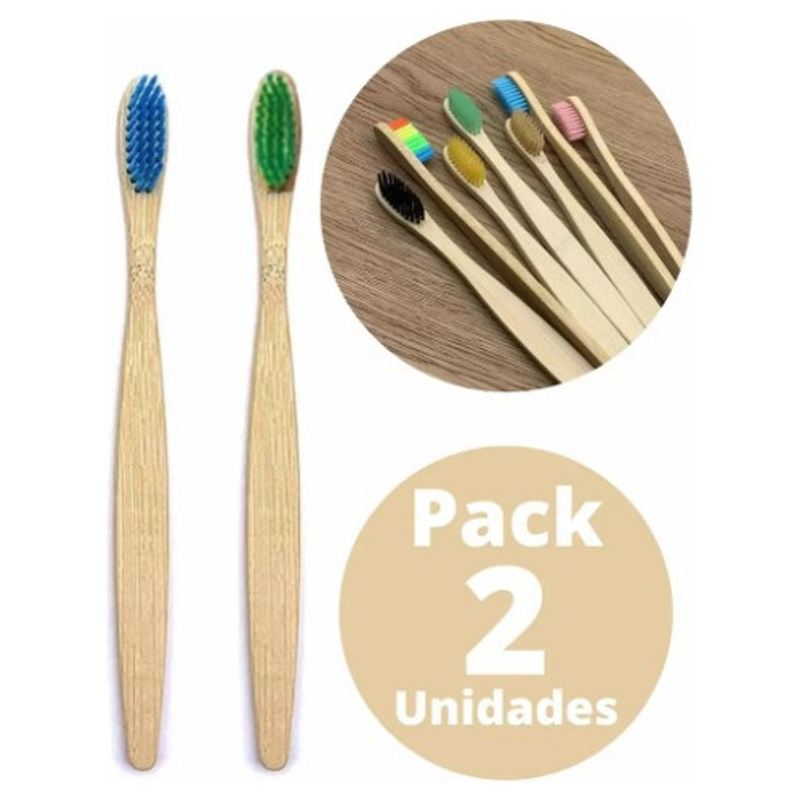 Pack 2 Unidades Cepillo Dental Bambú Niños Ecológico Pacard 13