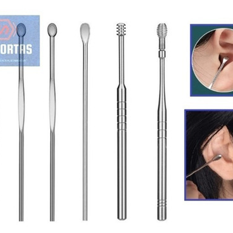 Set Herramientas X 6 Para Remoción Cerumen Oídos Santiago 3