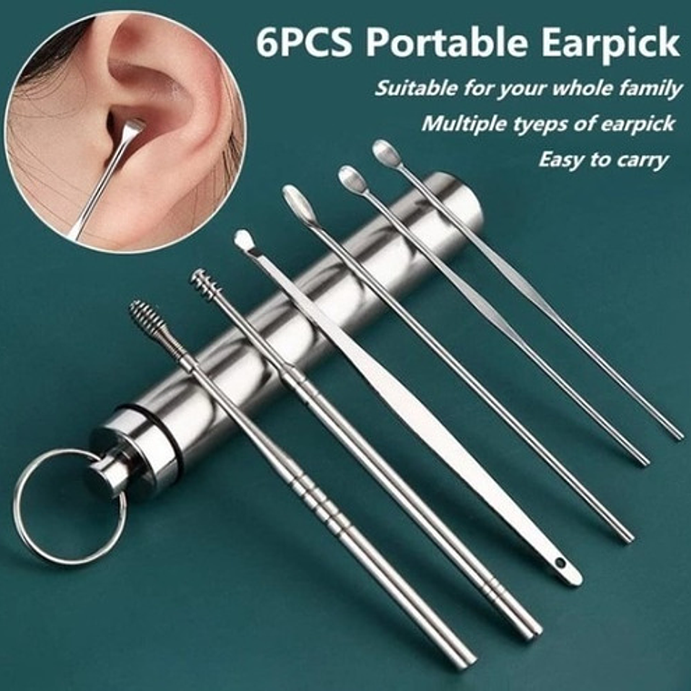 Set Herramientas X 6 Para Remoción Cerumen Oídos Santiago 8