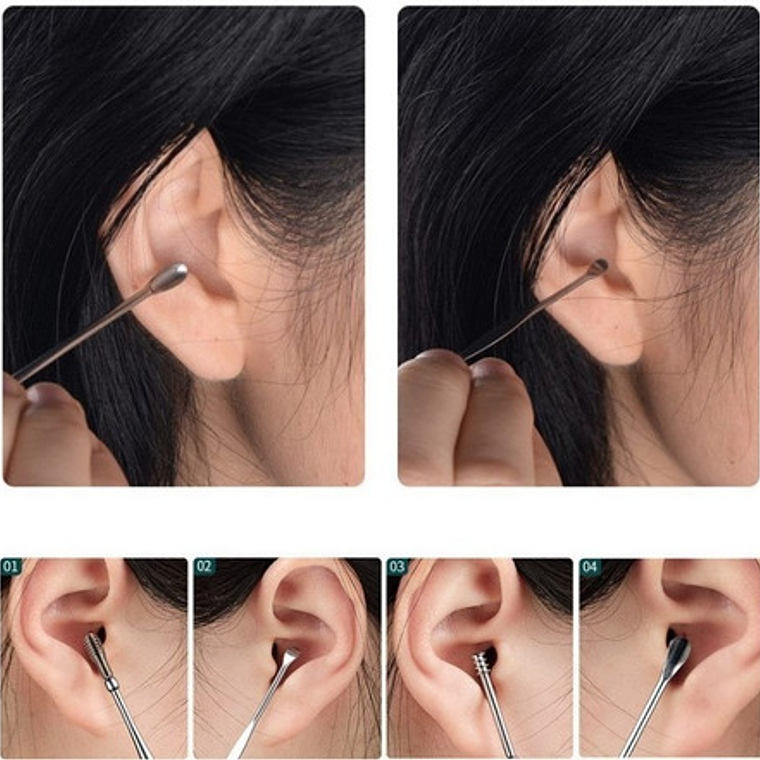 Set Herramientas X 6 Para Remoción Cerumen Oídos Santiago 9