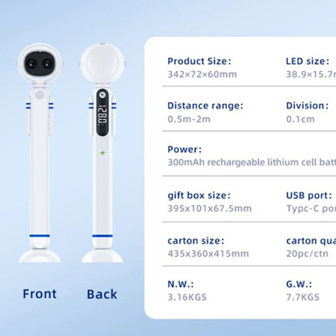 Tallímetro Digital Premium Astronauta 34cms Bluetooth Temp. 4