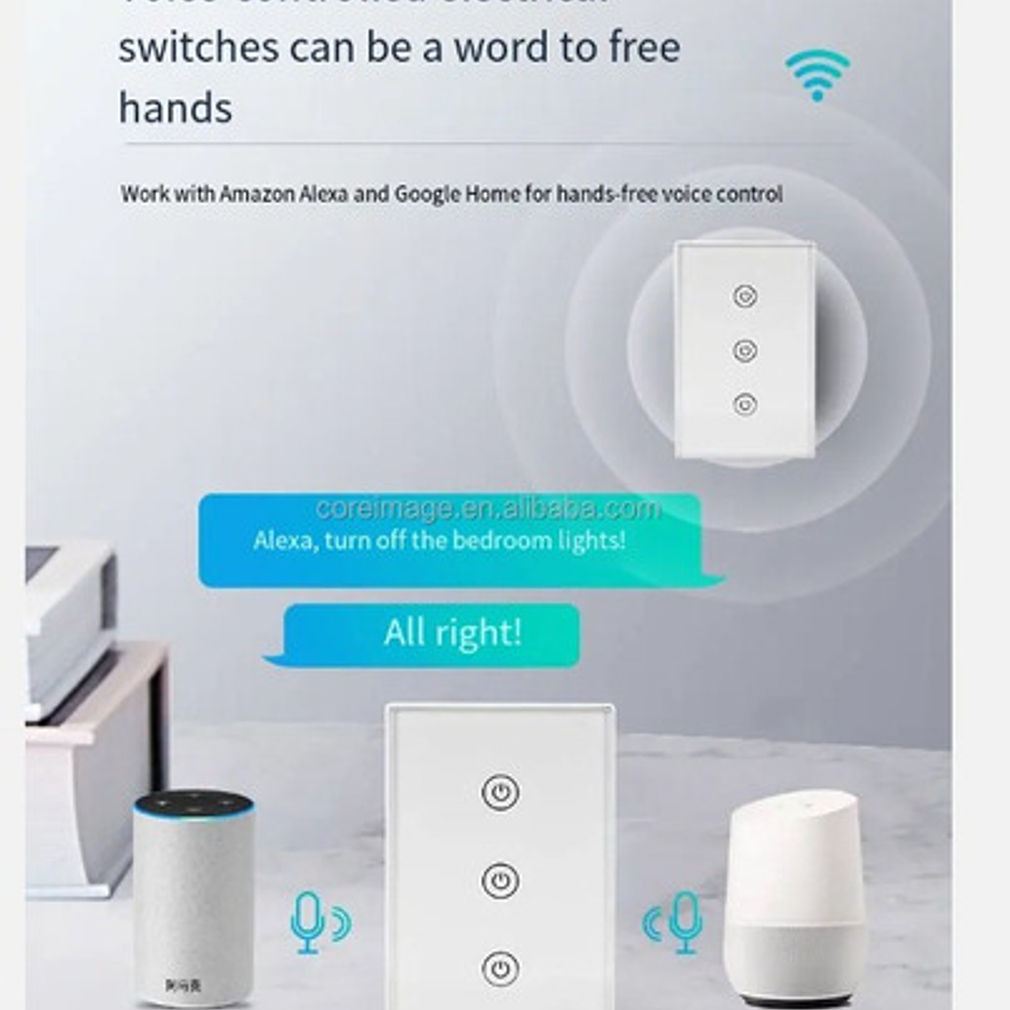 Interruptor De Pared Wifi Touch 3 Canales Alexa Google 3