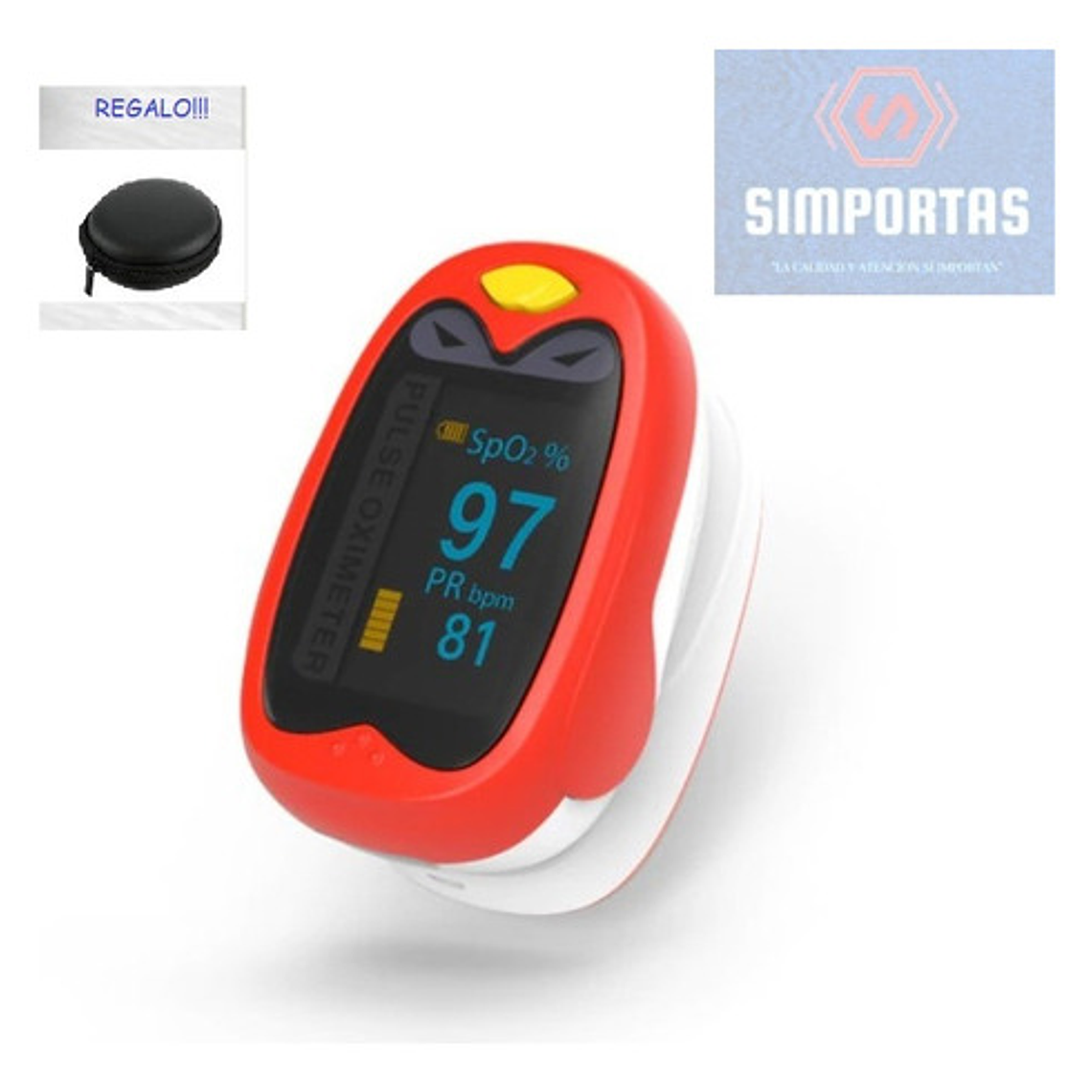 Oximetro De Pulso Usb Pediátrico Saturómetro Recargable Full 15