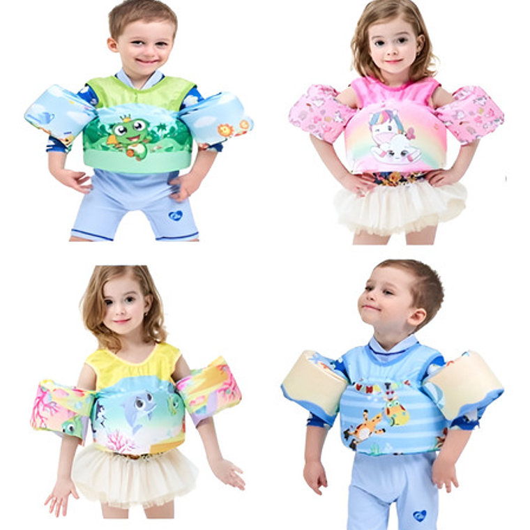 Chaleco Flotador Niños 4 A 8 Años Piscina Playa Calidad 6