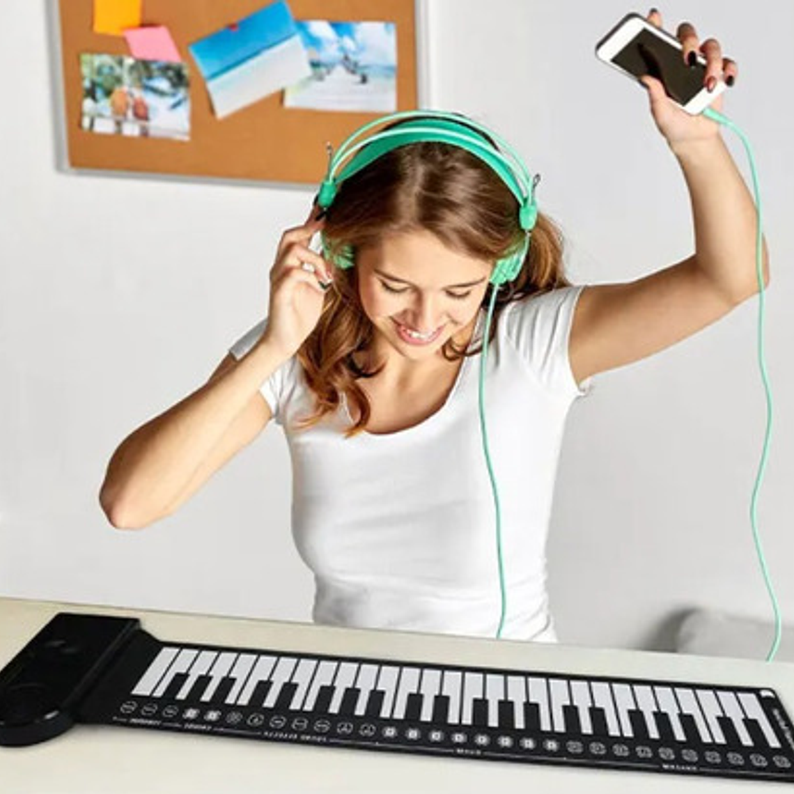 Teclado Piano Musical Para Niños 49 Teclas Flexible Plegable 4