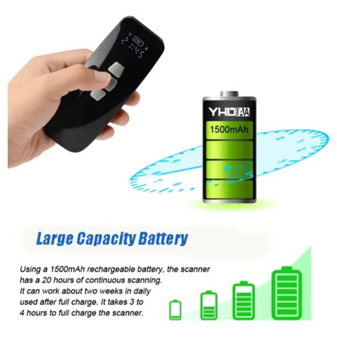 Lector Código Barras Portátil 1d, 2d Y Qr El Mejor Del Sitio 6