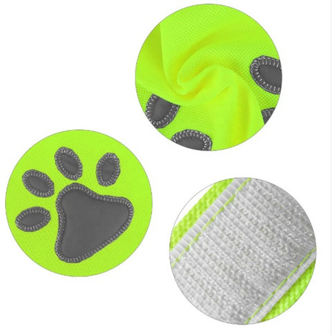 Chaleco Reflectante Paseo Seguro Mascota Perros Fluorescente 23
