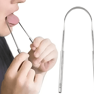 Raspador Limpiador Lengua Limpieza Lingual Facil Acero Inox