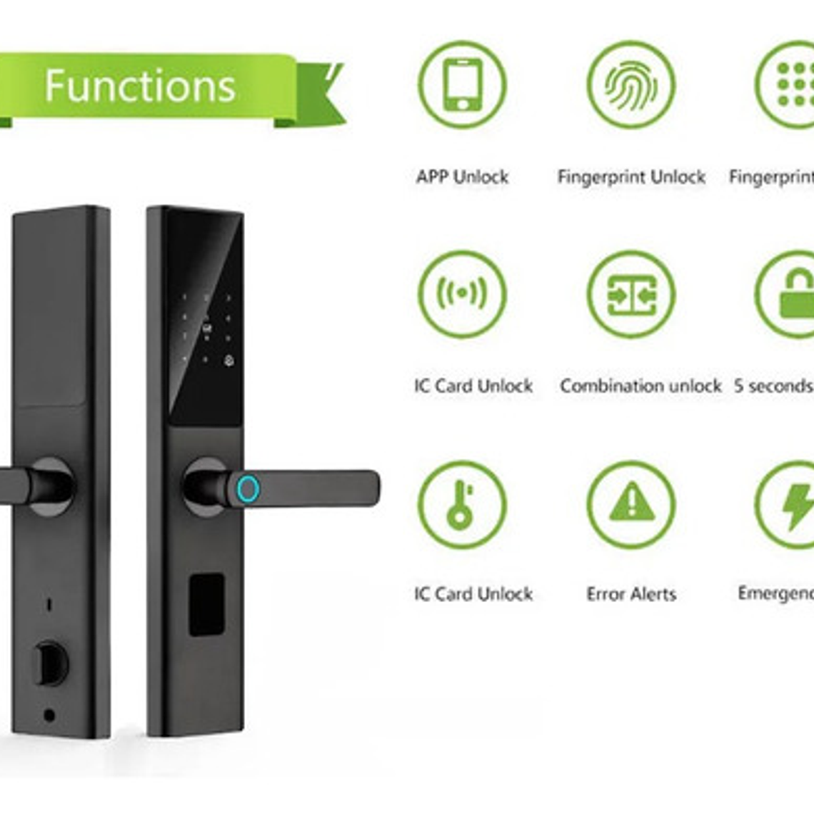  Cerradura Digital Inteligente Wifi, Huella, Alta Seguridad  6
