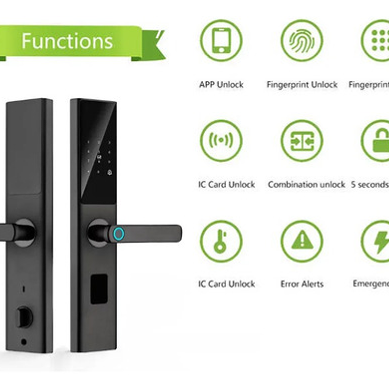  Cerradura Digital Inteligente Wifi, Huella, Alta Seguridad  6