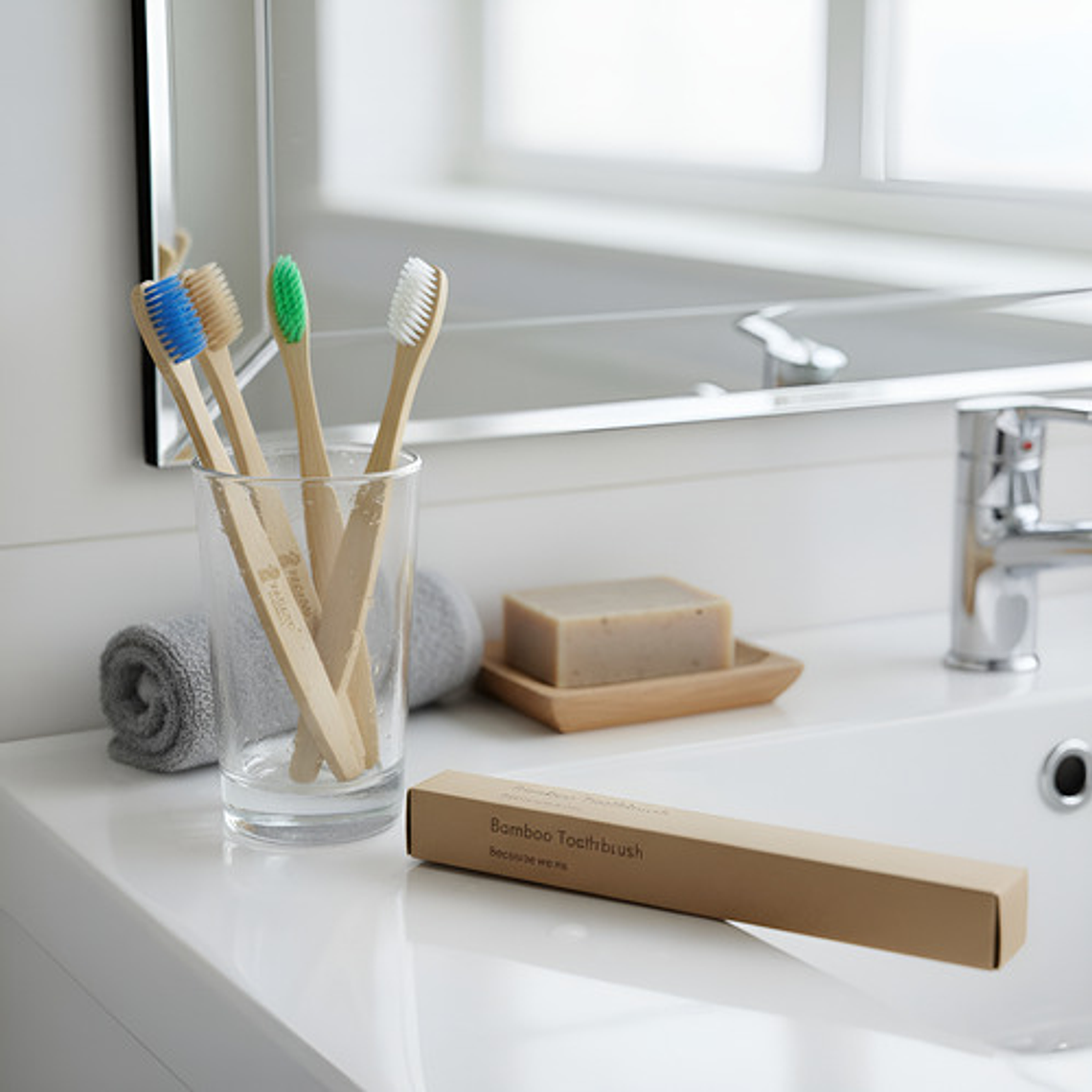 Pack Cepillos De Dientes De Bambú Ecológico 10u Calidad Stgo 2