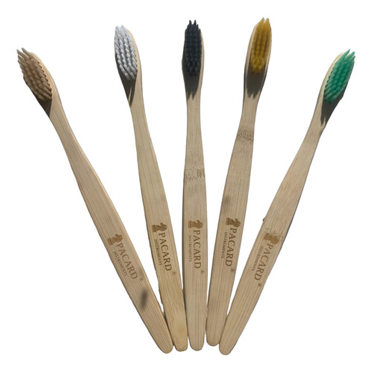 Pack Cepillos De Dientes De Bambú Ecológico 10u Calidad Stgo 7