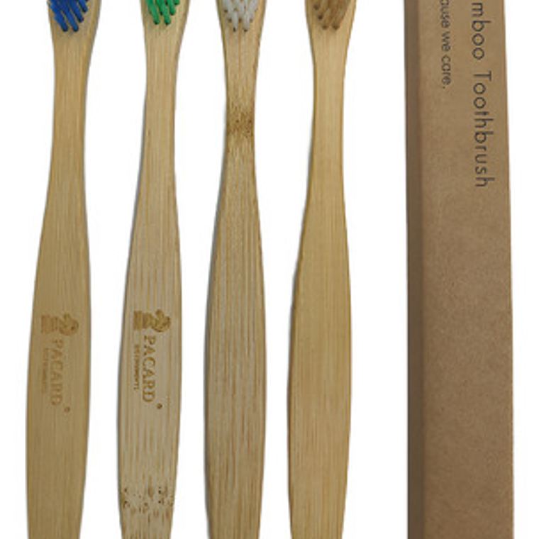 Pack Cepillos De Dientes De Bambú Ecológico 10u Calidad Stgo 9