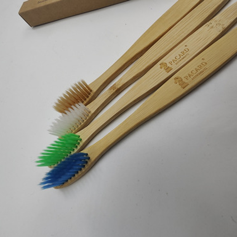 Pack Cepillos De Dientes De Bambú Ecológico 10u Calidad Stgo 17