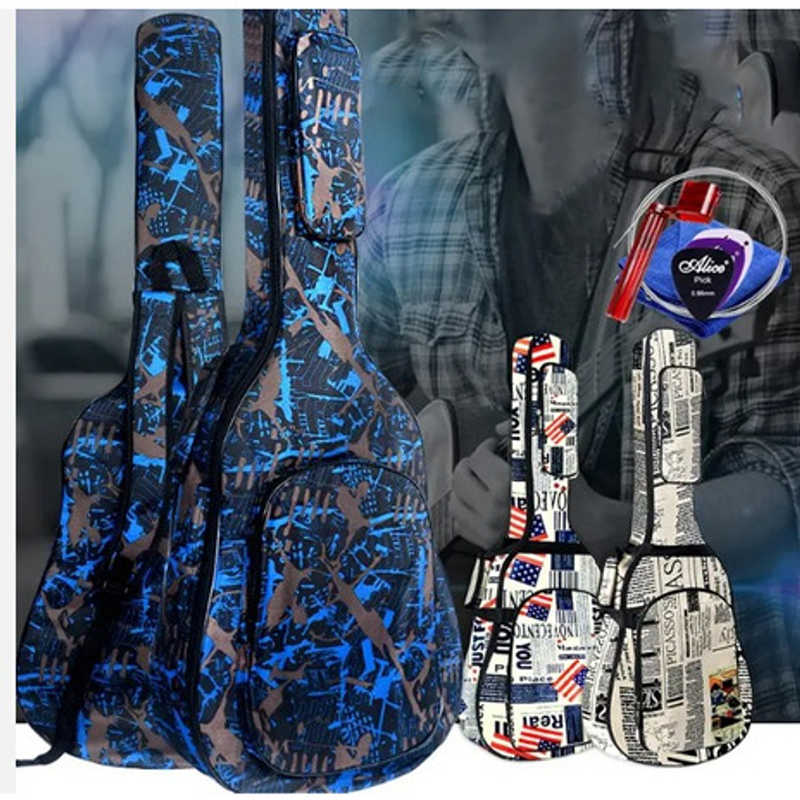  Funda Guitarra Acústica Music Style Estuche Envío Express 2