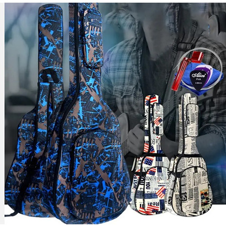  Funda Guitarra Acústica Music Style Estuche Envío Express 2