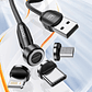  Cable Magnético Carga Rápida + Transmisión De Datos 3 En 1  - Miniatura 2