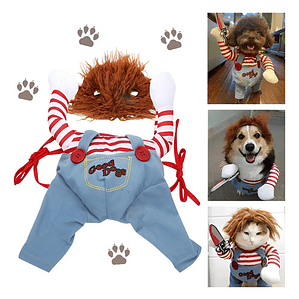 Disfraz Chucky Perros Gatos Halloween Tamaños