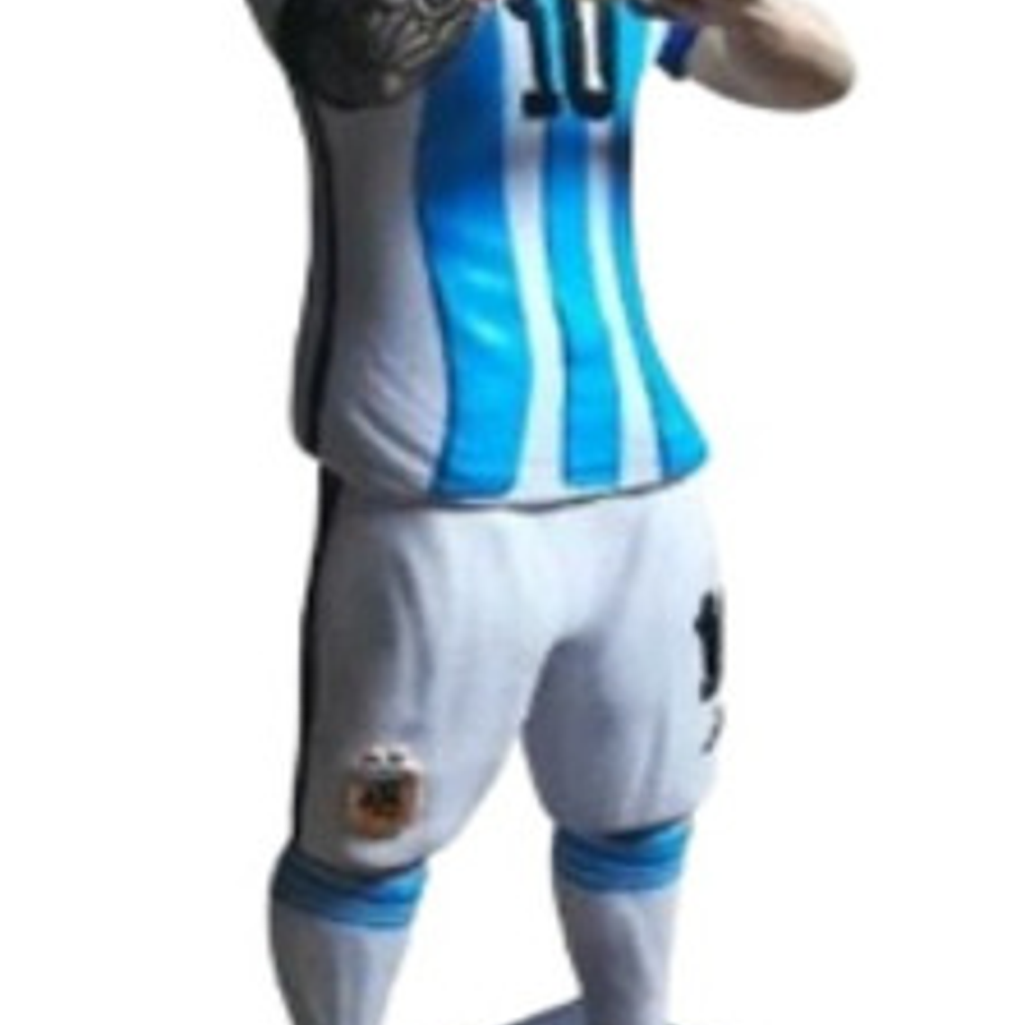 Figura Lio Messi Impreso 3d Besando Copa Made Argentina 25cm 1