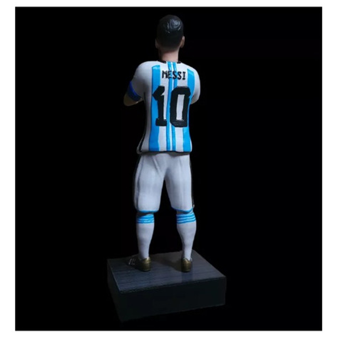 Figura Lio Messi Impreso 3d Besando Copa Made Argentina 25cm 6