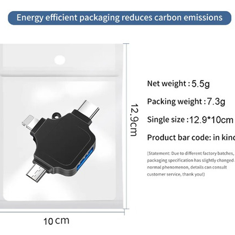 Adaptador Multifuncional Otc Tipo C Micr-usb iPhone Android  5