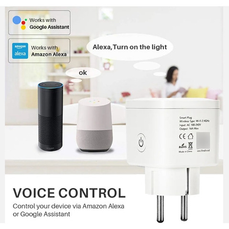 Enchufe Wifi Compatible Alexa Y Google Tuya 3