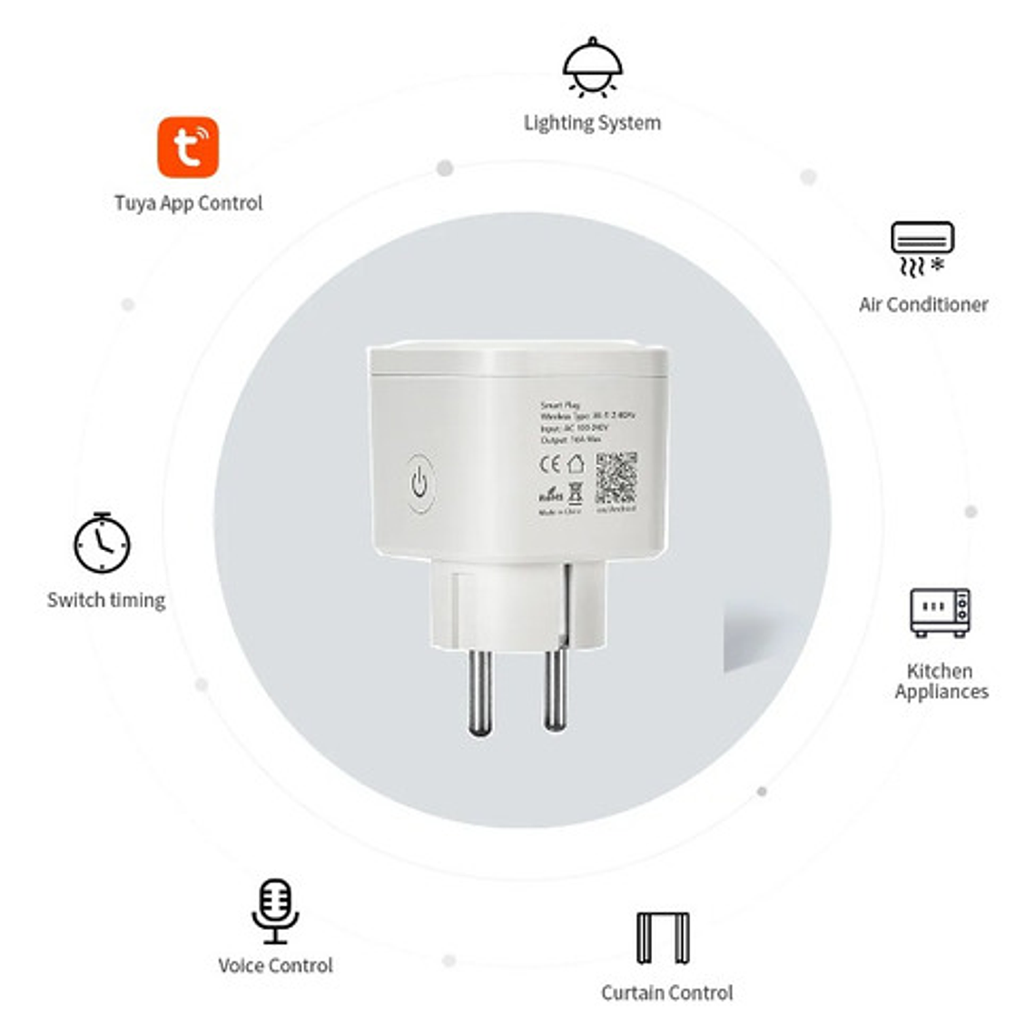 Enchufe Wifi Compatible Alexa Y Google Tuya 6