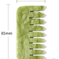 Peineta De Piedra Jade Verde Masaje Capilar - Miniatura 3