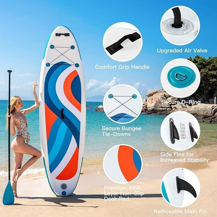 Stand Up Paddle Para Adultos Set Completo Vibrant Inflable 13