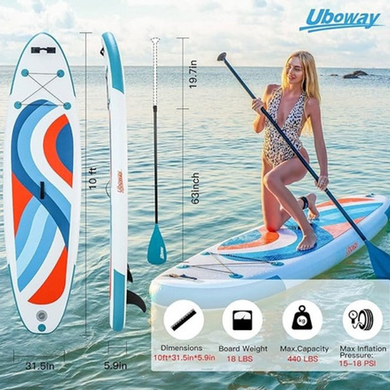 Stand Up Paddle Para Adultos Set Completo Vibrant Inflable 14