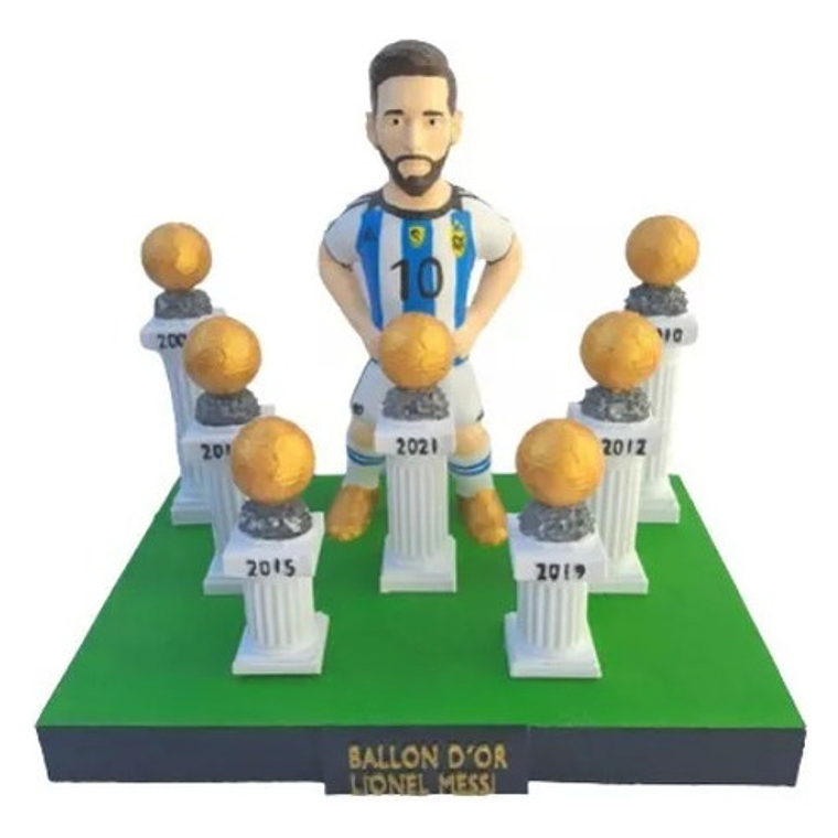 Figura Lio Messi Impreso 3d 8balones Original Made Argentina 4
