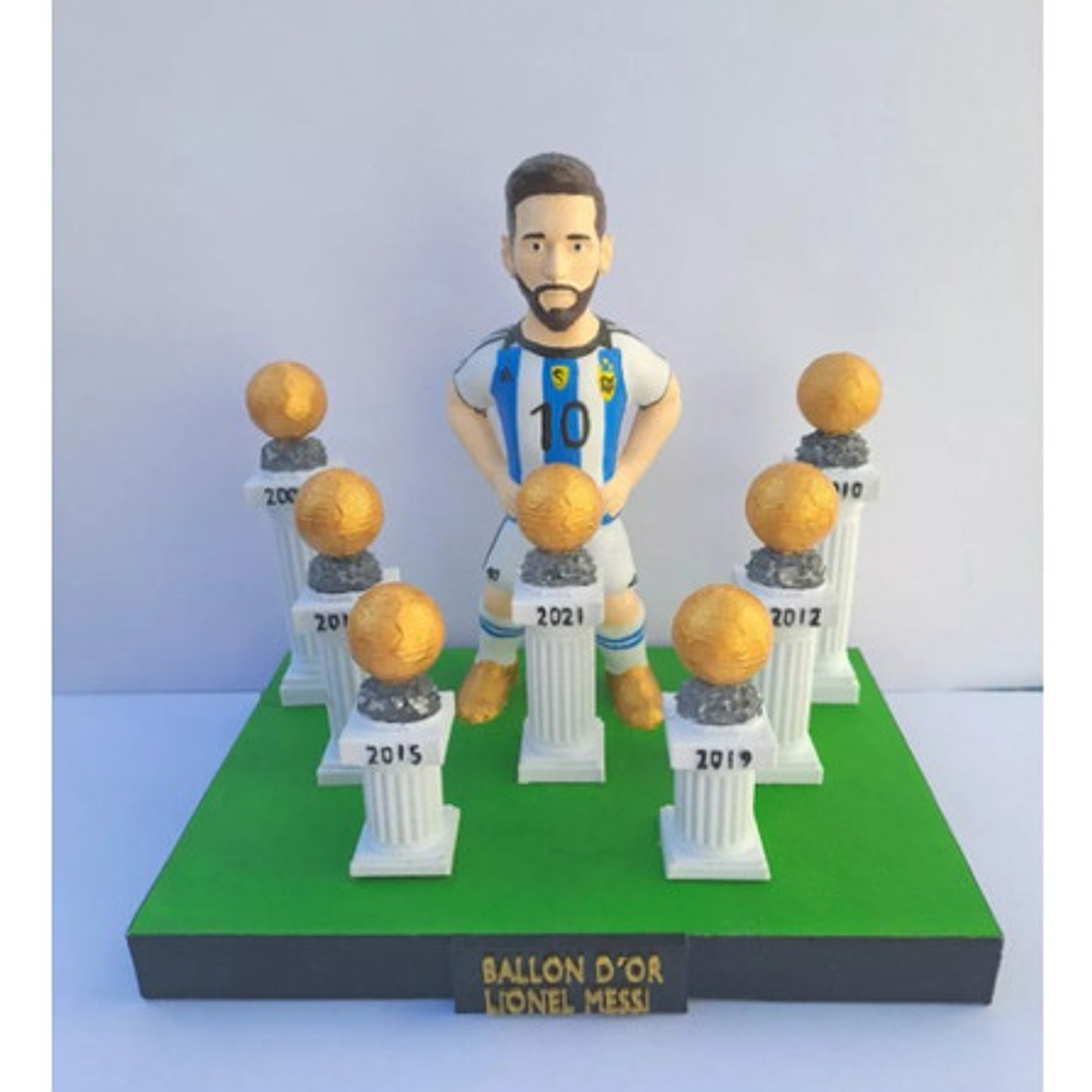 Figura Lio Messi Impreso 3d 8balones Original Made Argentina 5