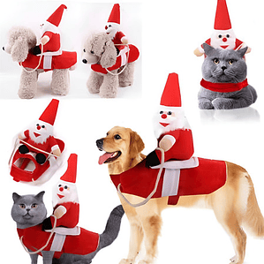 Disfraz Perros Gatos Santa Montado Navidad Calidad Tamaños