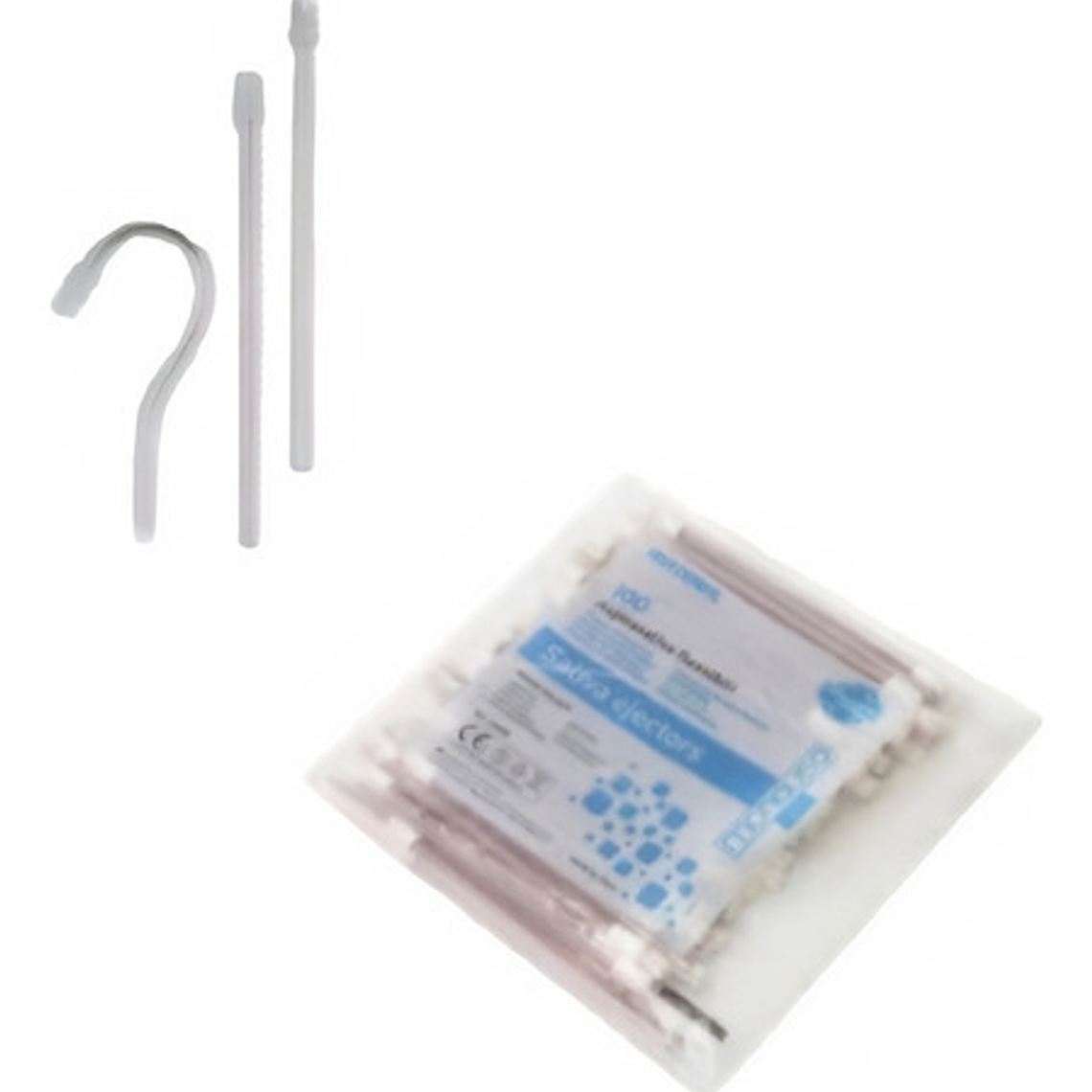 Eyectores De Saliva Dental Odontología 100 Unidades Santiago 1