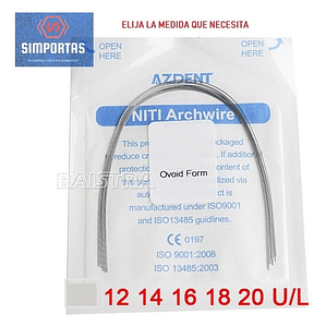 Arco Ortodoncia Niti Superelastic Redondo 10u/sobre Santiago