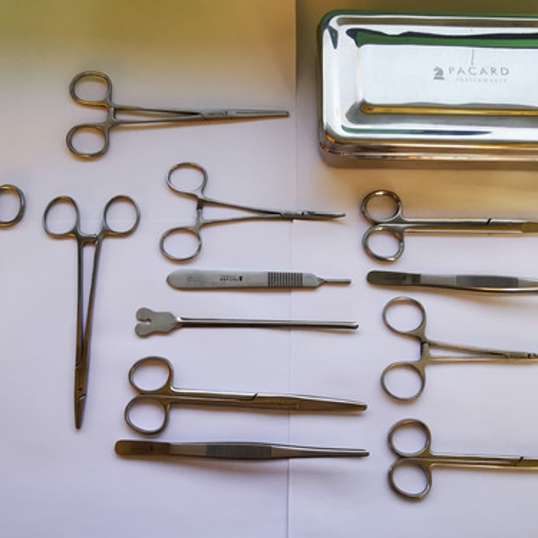 Set Quirúrgico Caja Xl Acero 13 Piezas Cirugía Menor Pacard 6