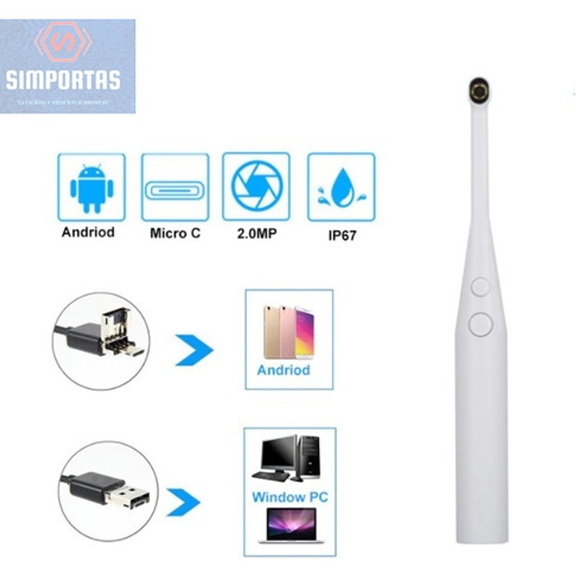 Cámara Intraoral Usb Led Celular Wifi Inalámbrica Calidad 7