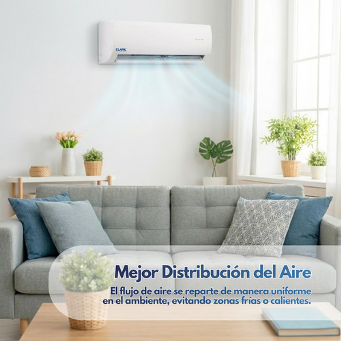 Aire Acondicionado Split Inverter Clark 12000 Btu Frío Calor Blanco 4