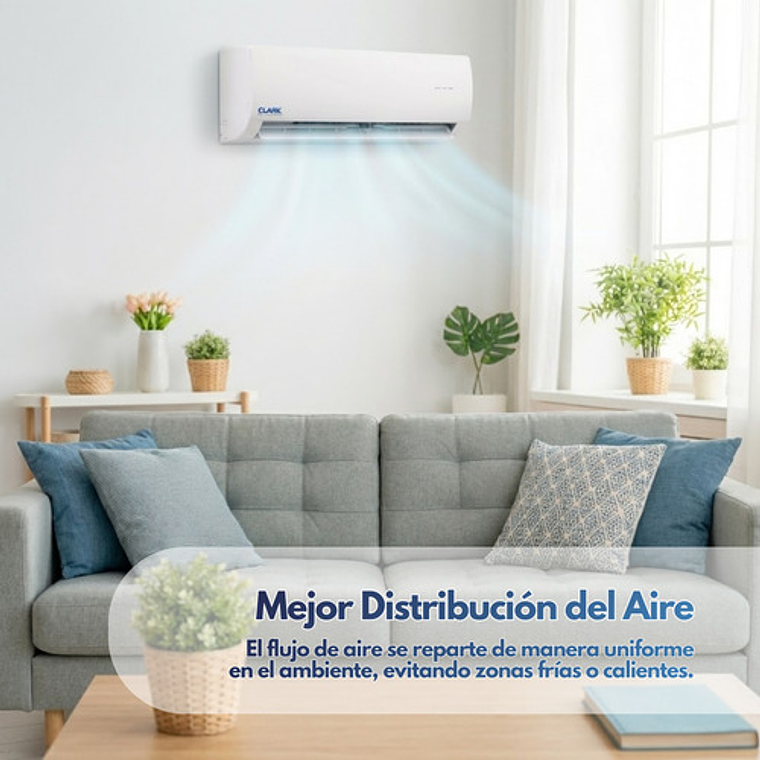 Aire Acondicionado Split Inverter Clark 12000 Btu Frío Calor Blanco 4