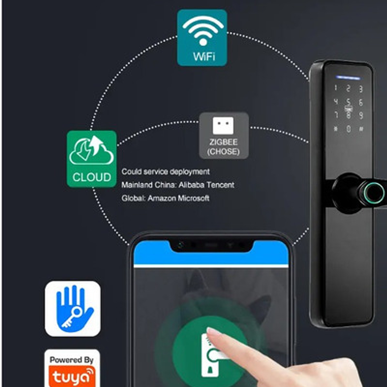  Cerradura Digital Wifi Huella Inteligente La Mejor  9