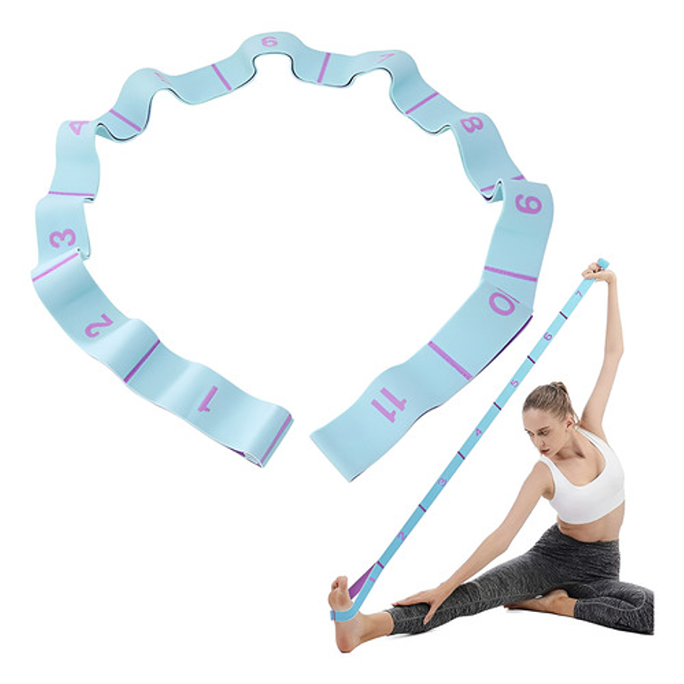 Banda Elástica Resistencia Única 11 Niveles Pilates Yoga   1