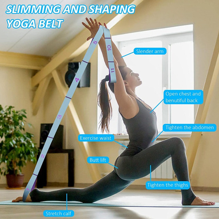 Banda Elástica Resistencia Única 11 Niveles Pilates Yoga   2