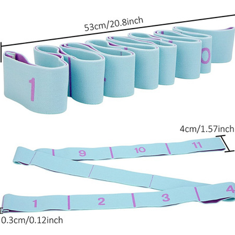 Banda Elástica Resistencia Única 11 Niveles Pilates Yoga   3