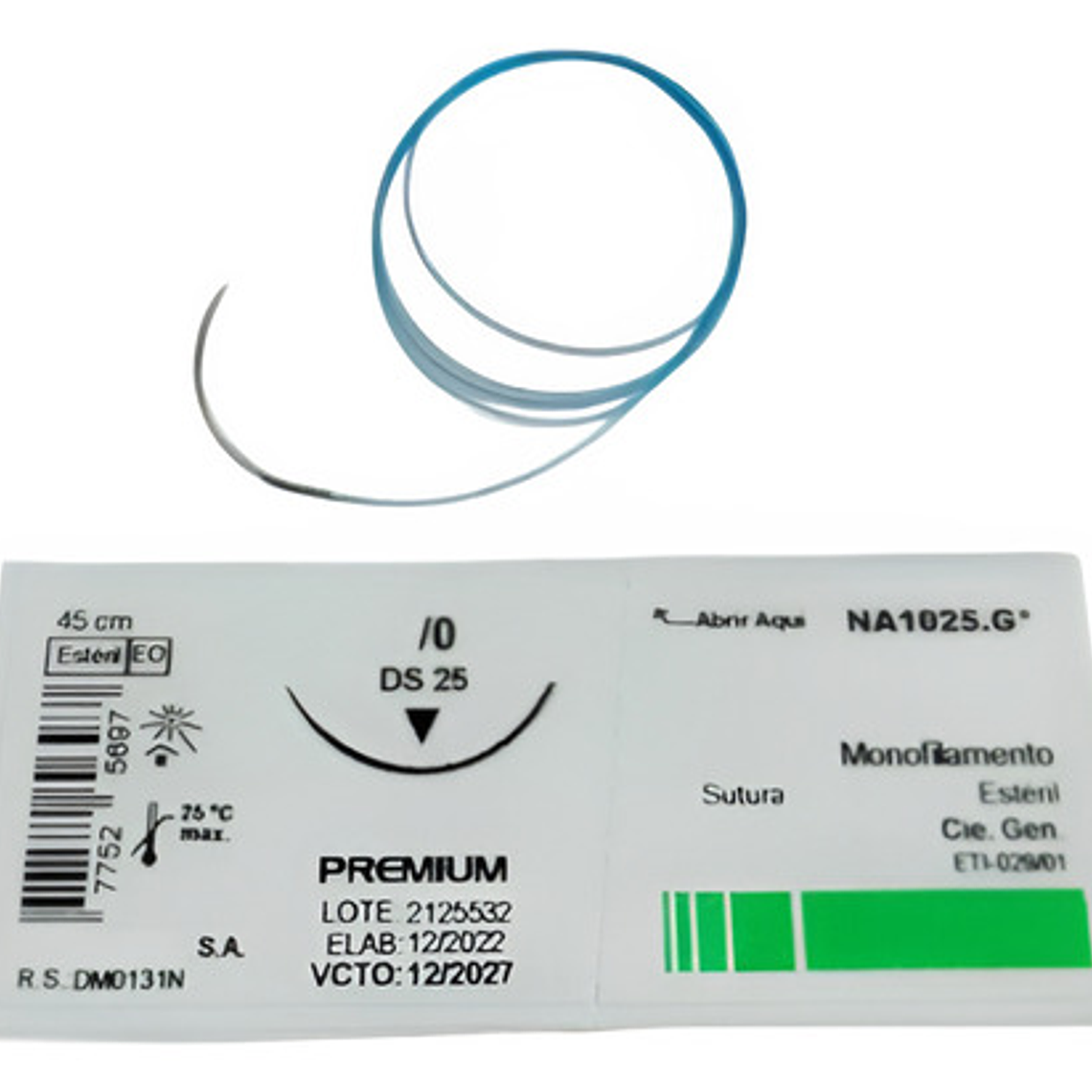 Sutura De Seda Negra Trenzada 3-0 Quirúrgica Calidad Unidad 1