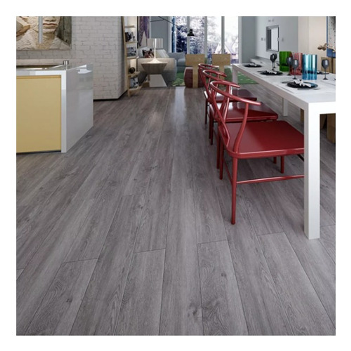 Pack 50 Láminas Autoadhesivas Piso Pvc Vinilico Tabla Ivainc 4