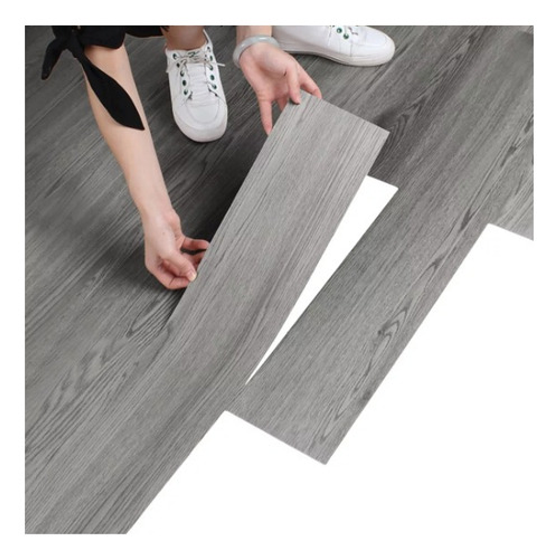 Pack 50 Láminas Autoadhesivas Piso Pvc Vinilico Tabla Ivainc 7