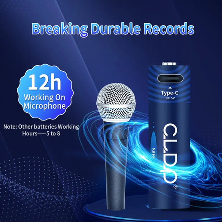 Pack 4 Pilas Únicas N-zinc Recargables Carga Directa +cable  5