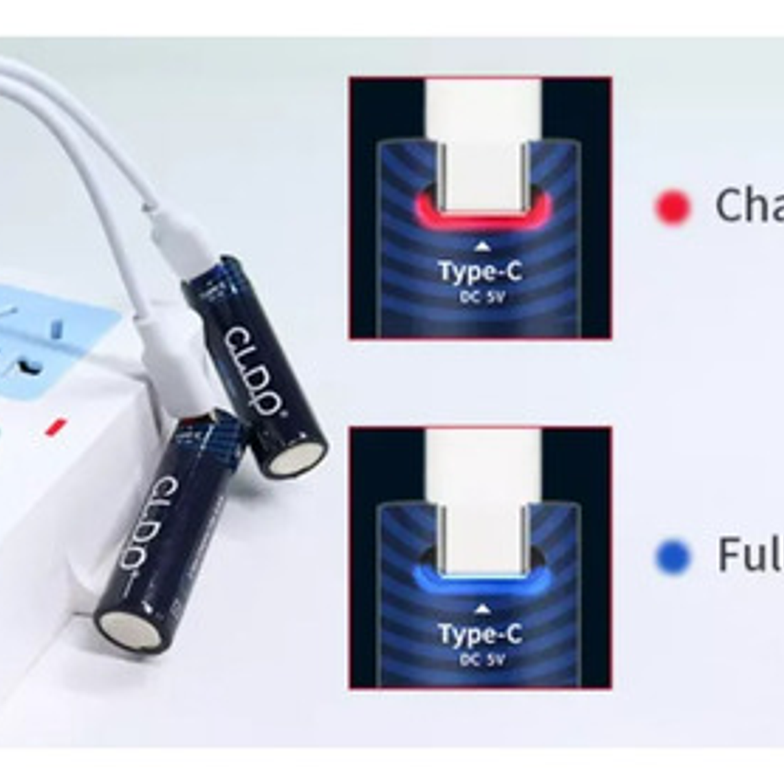 Pack 4 Pilas Únicas N-zinc Recargables Carga Directa +cable  14