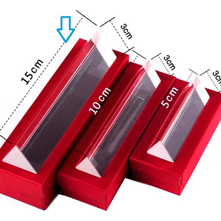 Cristal Arcoiris Refracción Luz Ciencia Prisma Xl 15cm Caja  3