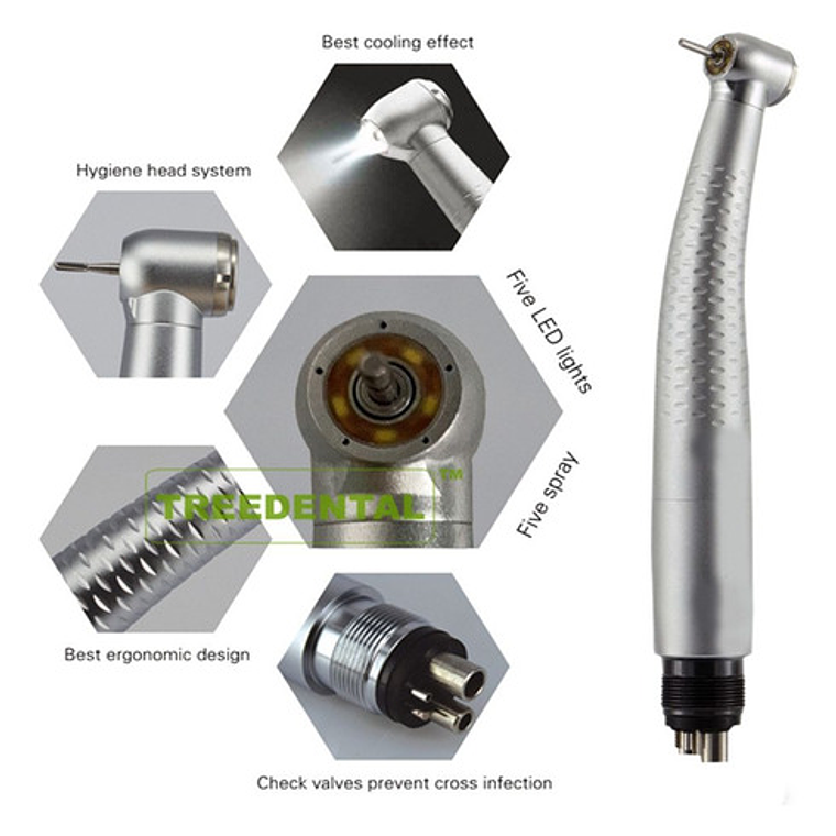 Turbina Dental 5 Led En Cabezal Estilo Wh Marca Deasin  4